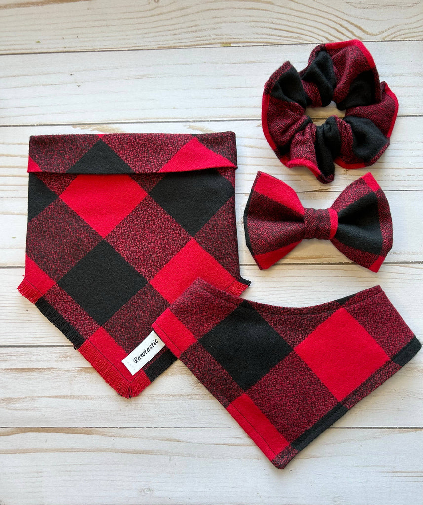 red buffalo plaid bandana