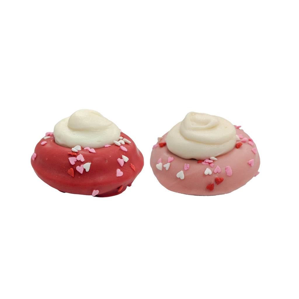 gourmet donut cookie - red/pink