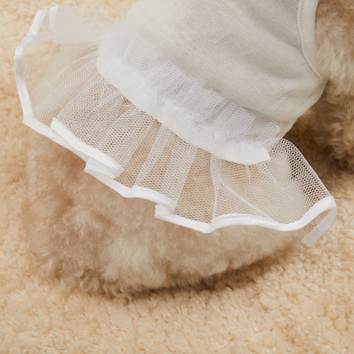 white ruffle tank dress - available in small!
