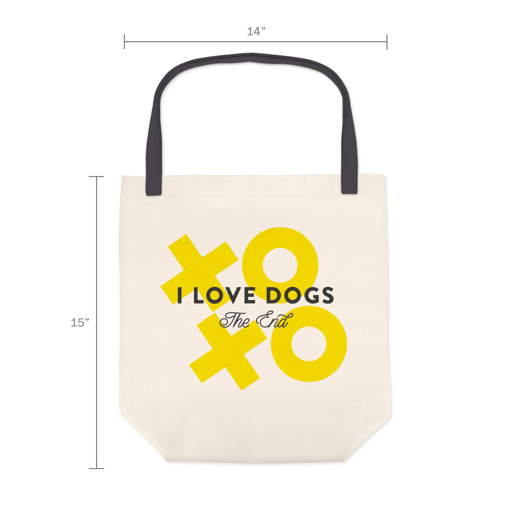 I ❤️ dogs xo canvas bag