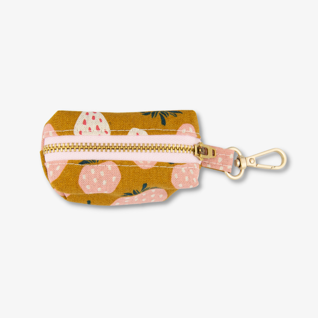 canvas waste bag holder - strawberry
