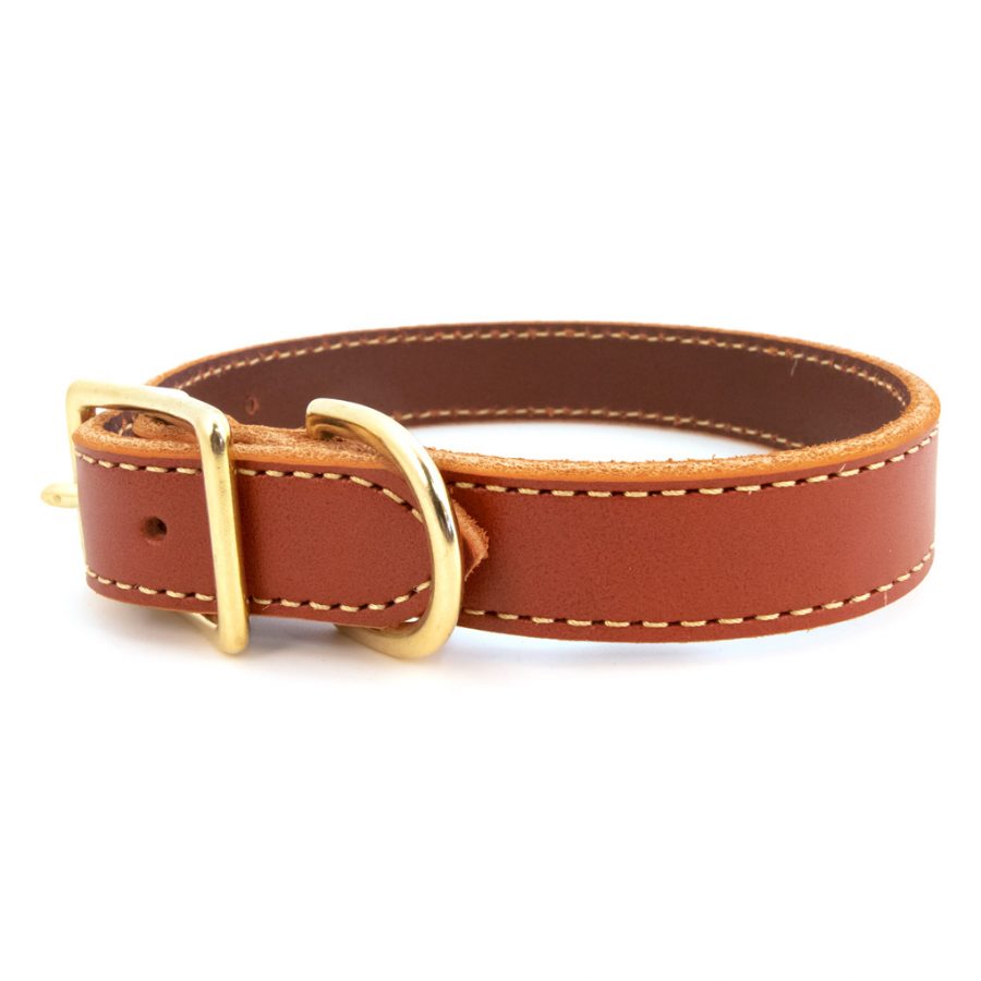 lake country stitched collars - tan