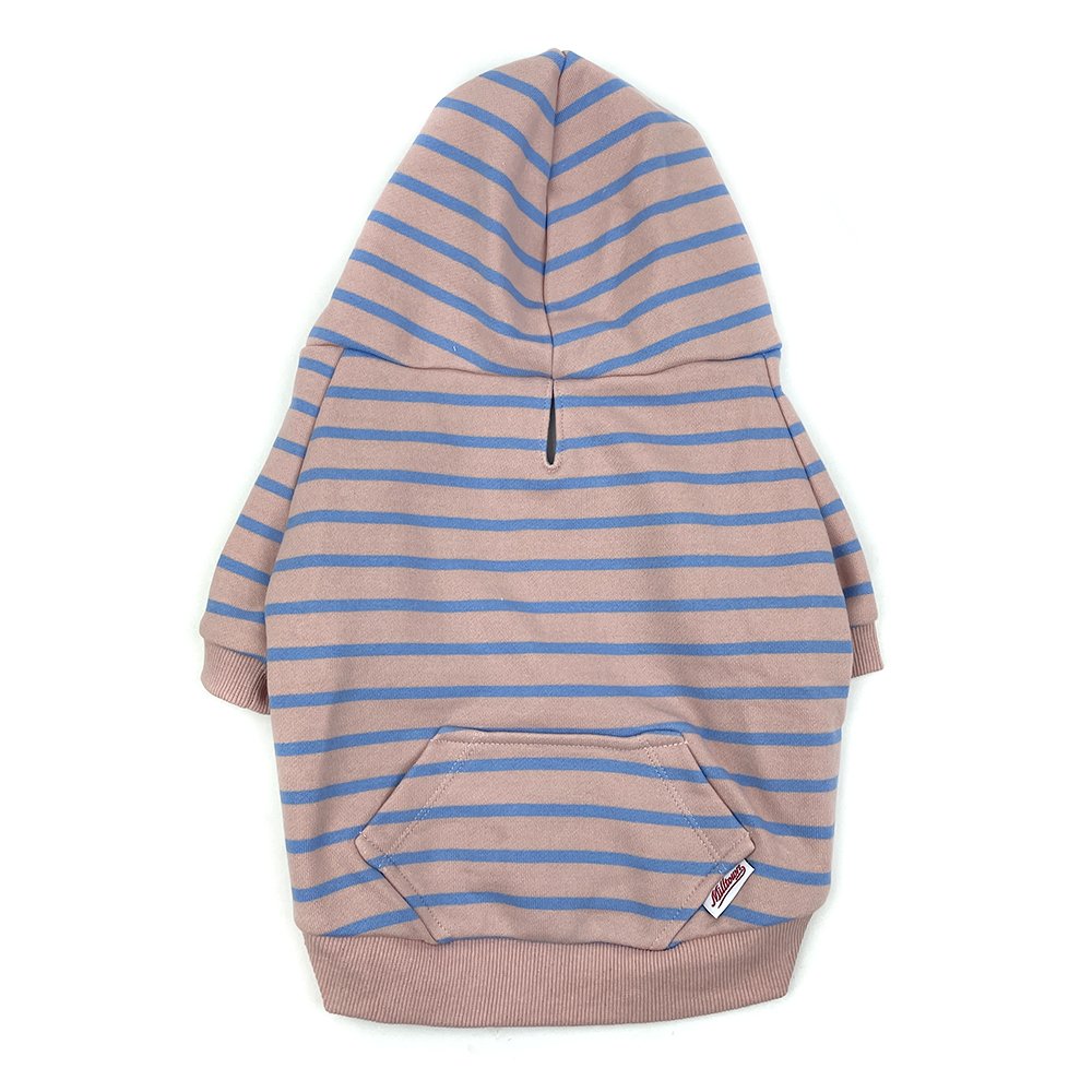 Pink and on sale white striped hoodie