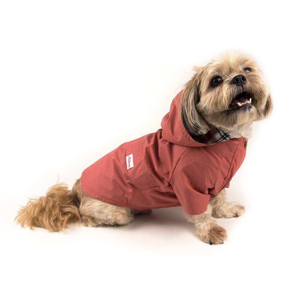 classic dog rain jacket - dusty rose