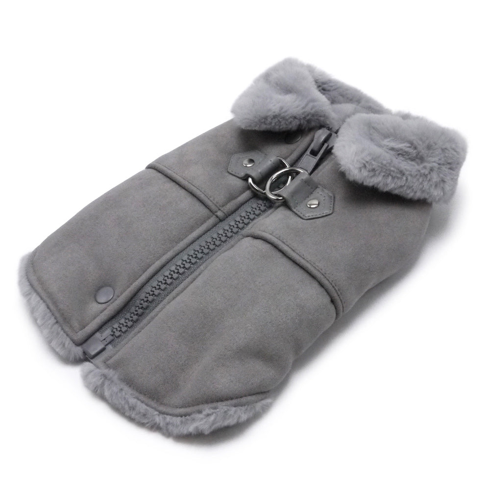 furry runner coat - grey - 1 xl left!