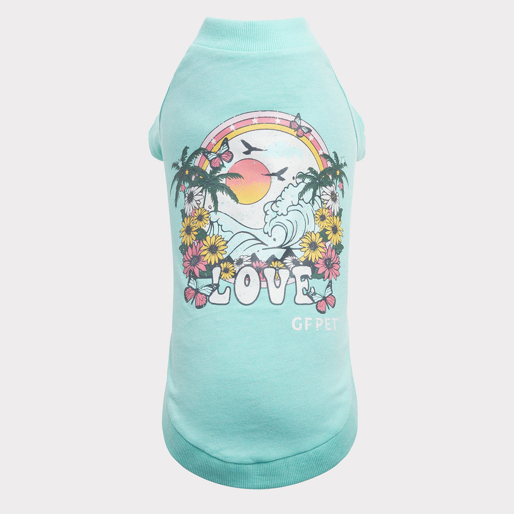 summer graphic tee - tropical aqua