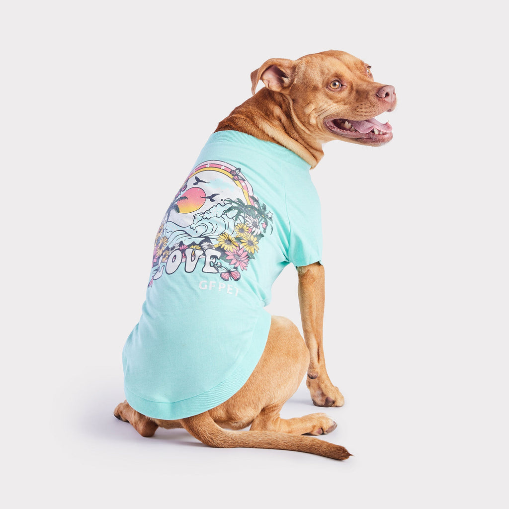 summer graphic tee - tropical aqua
