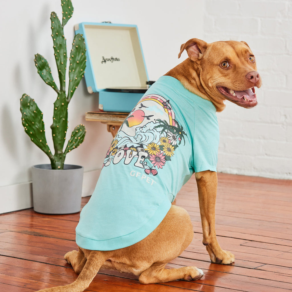 summer graphic tee - tropical aqua
