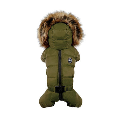 love down padded snowsuit - green