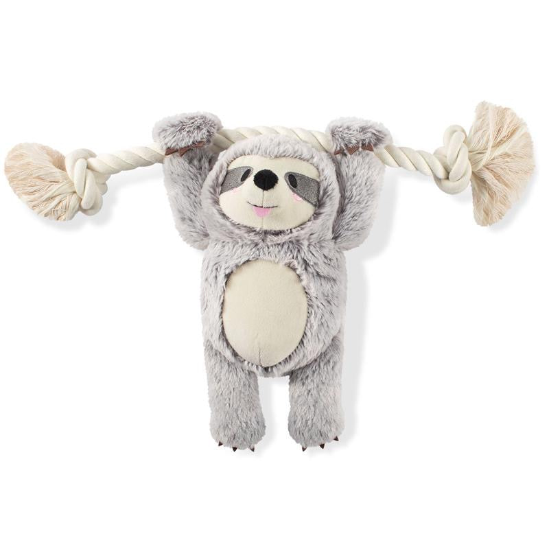 girly sloth on a rope plush toy