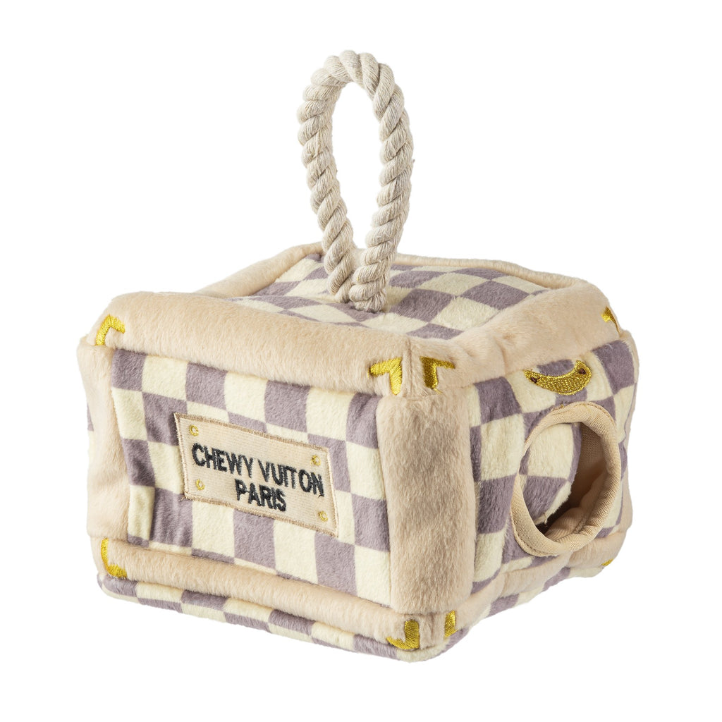 chewy vuitton trunk activity house - checkered