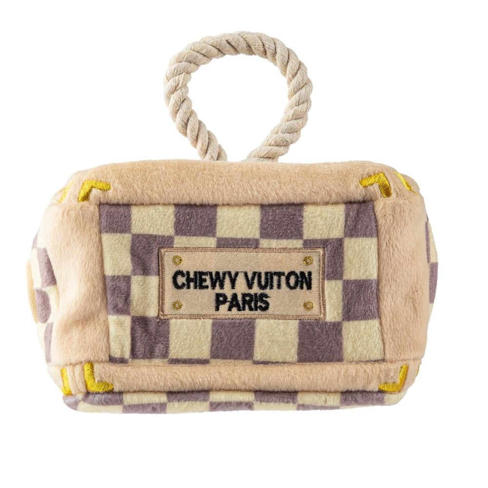 chewy vuitton trunk activity house - checkered