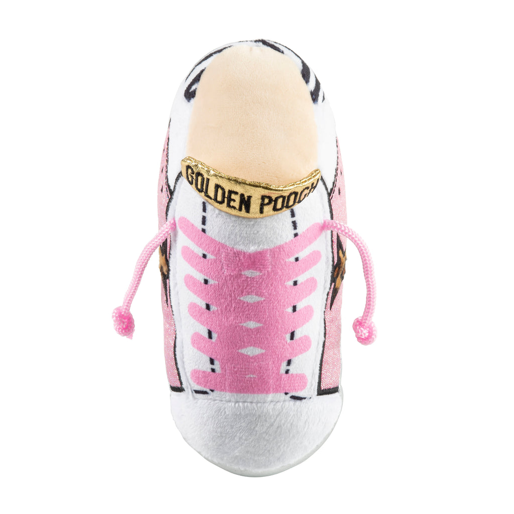 golden pooch shoe toy - pink/silver