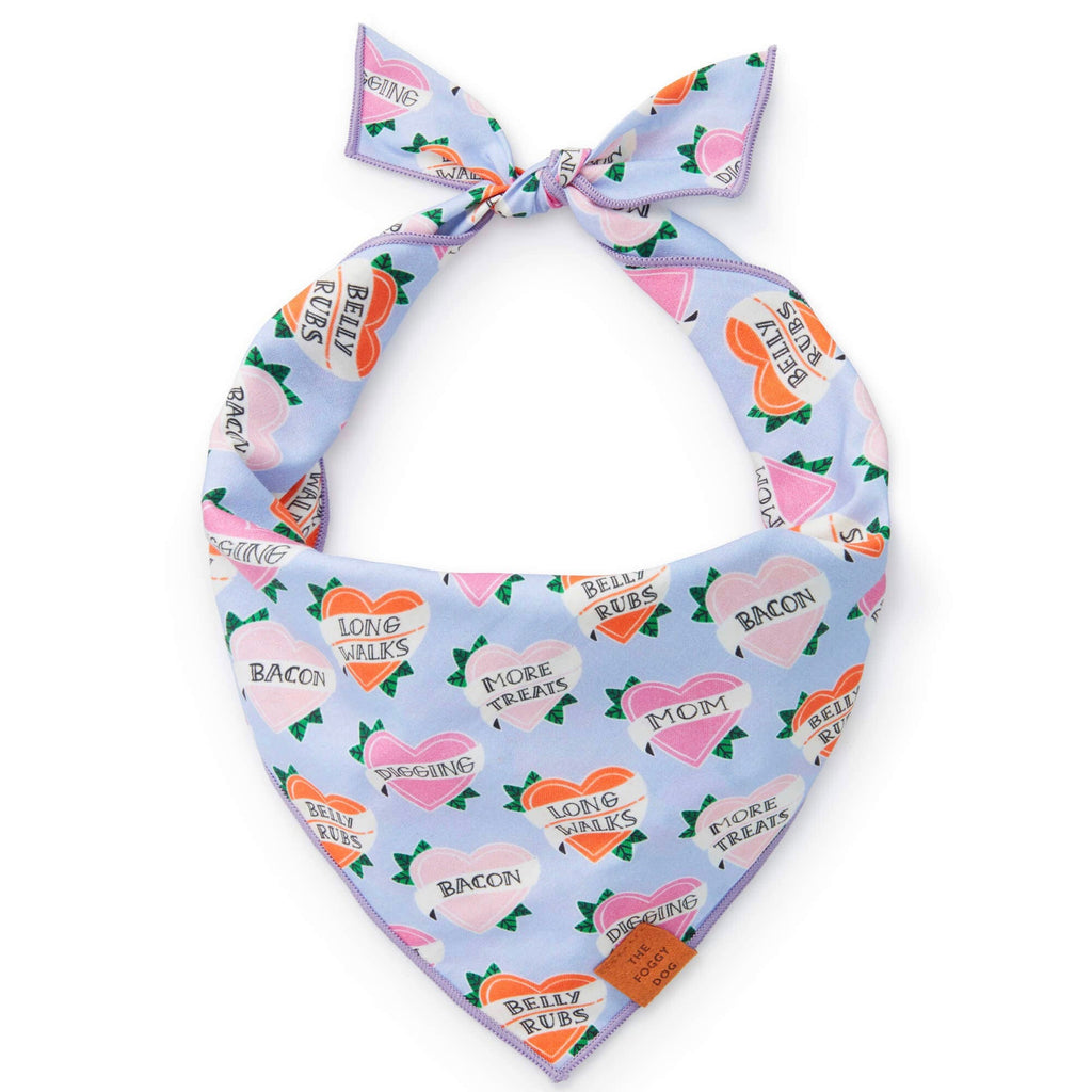love language dog bandana
