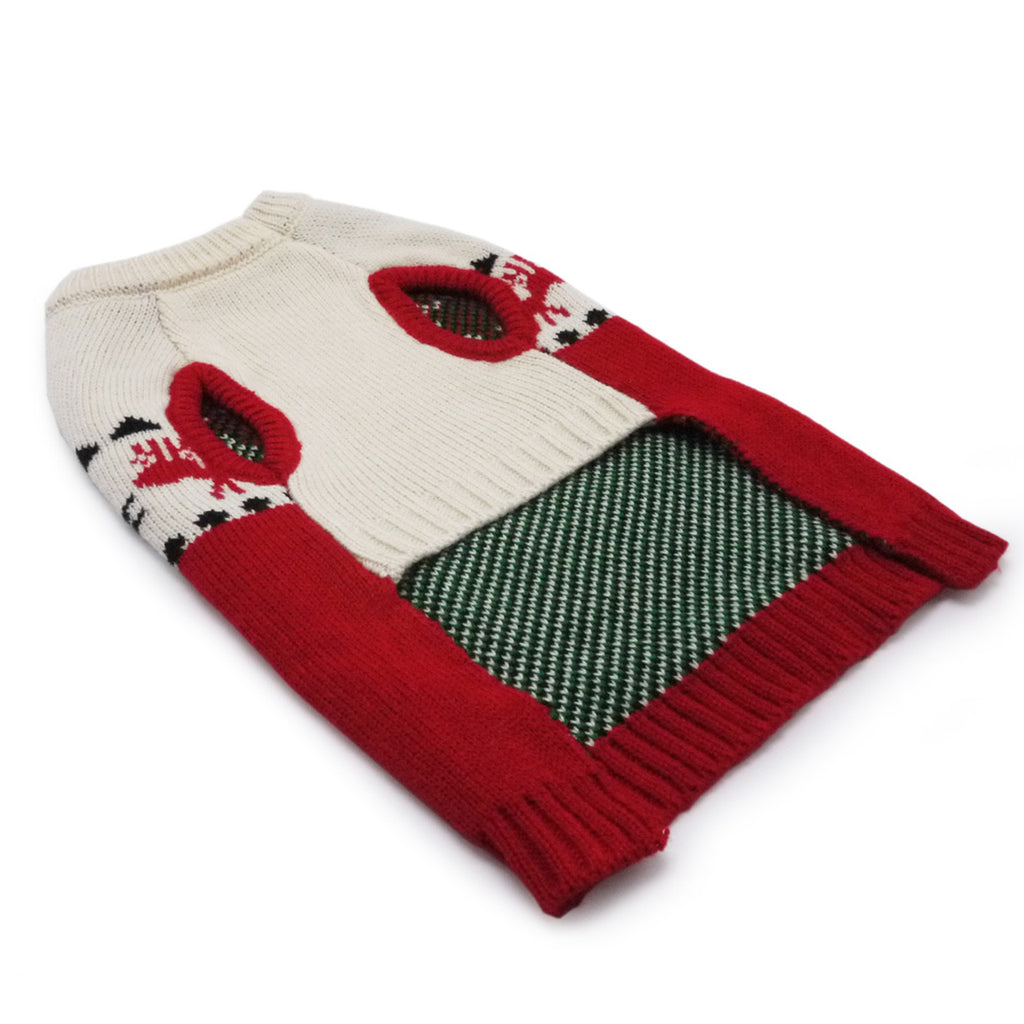jolly red contrast sweater - xs and small available