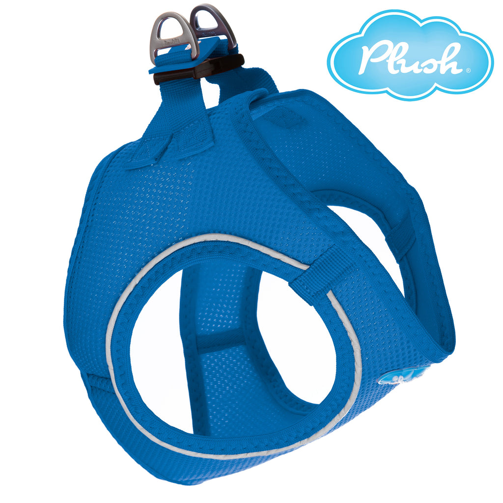 plush adjustable harness - lapis blue