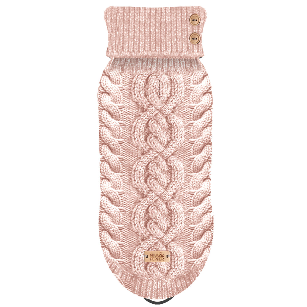 donovan cable knit sweater - pink - few left!