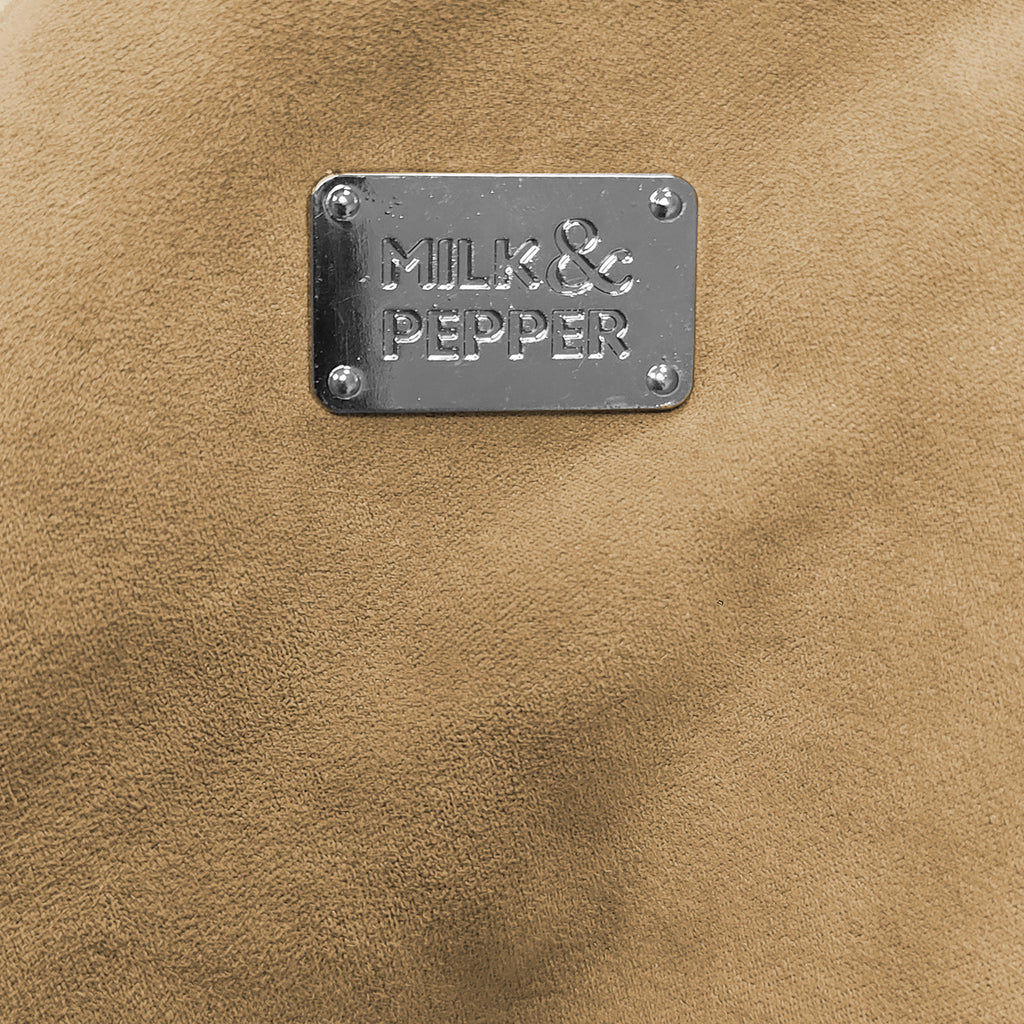 rory faux-fur camel sling - 2 sizes
