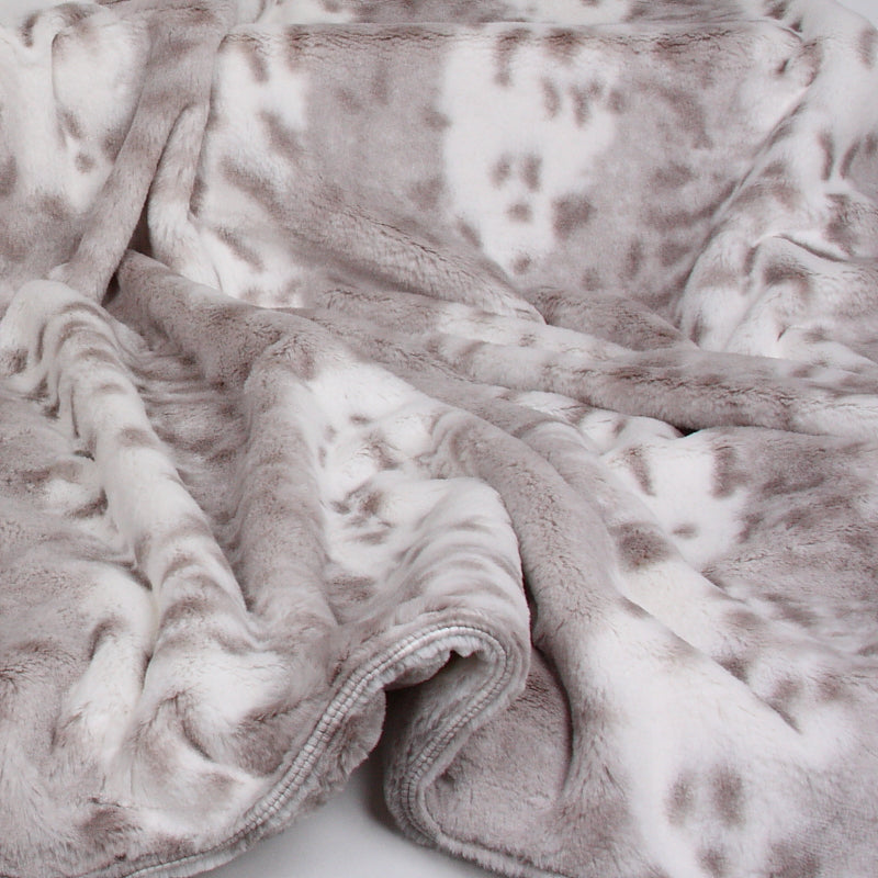 soft blanket - platinum snow leopard