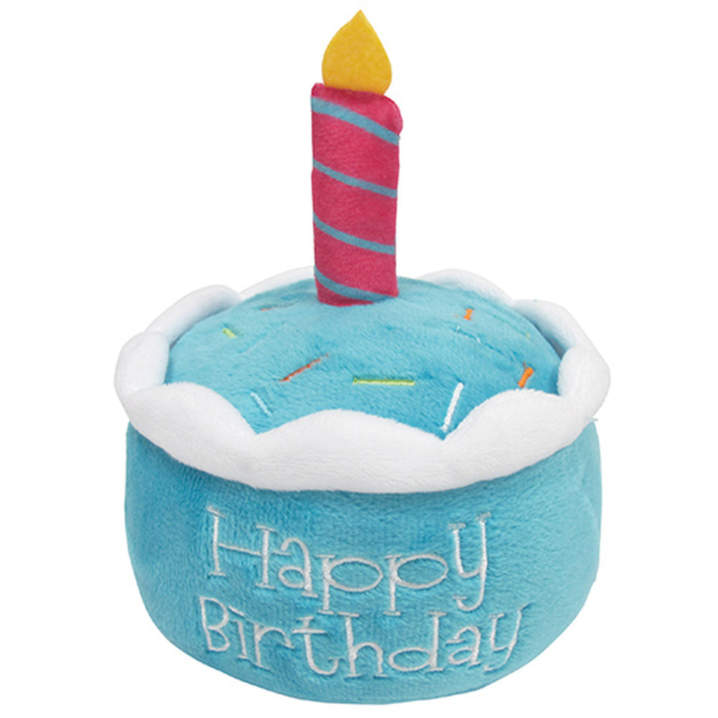birthday cake plush toy - blue