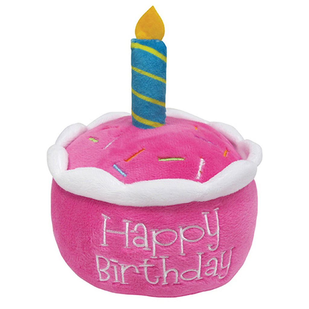 birthday cake plush toy - pink