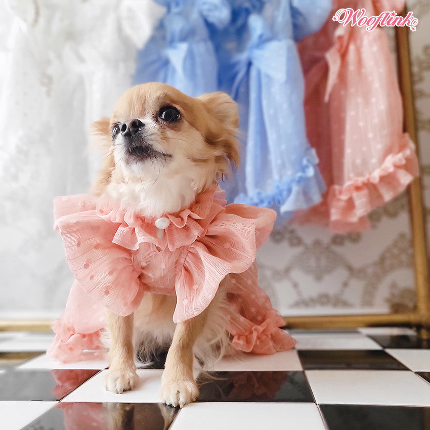 bridesmaid dog dress - pink - last one!