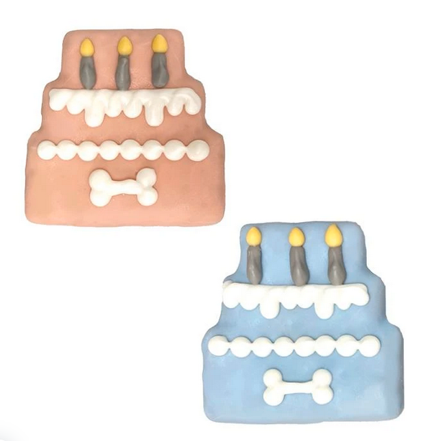 three tier cake cookie - pink or blue