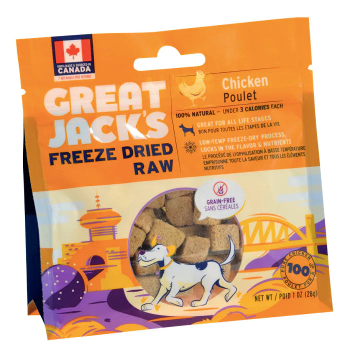 great jack's - freeze-dried chicken treats (1 oz)