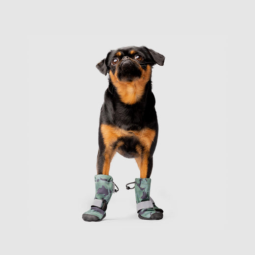 soft shield protective dog boots - camo