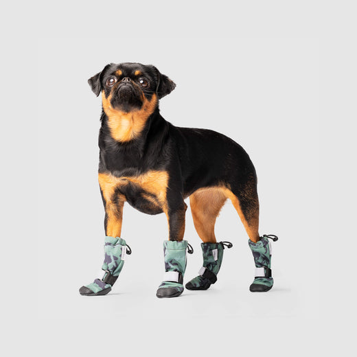 soft shield protective dog boots - camo