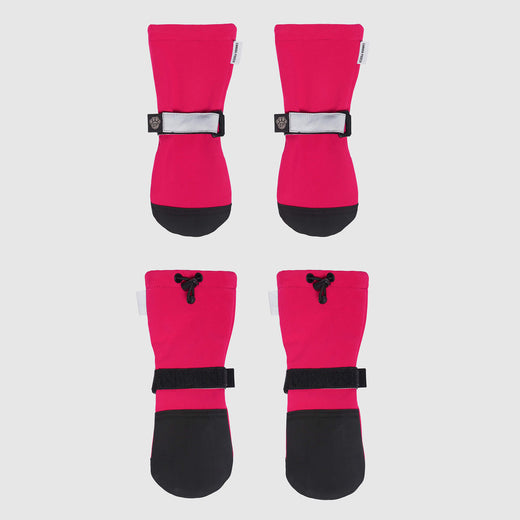 soft shield protective dog boots - pink