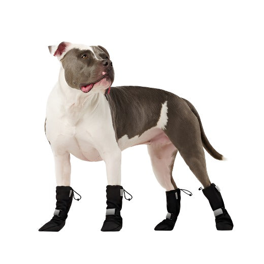 soft shield protective dog boots - black