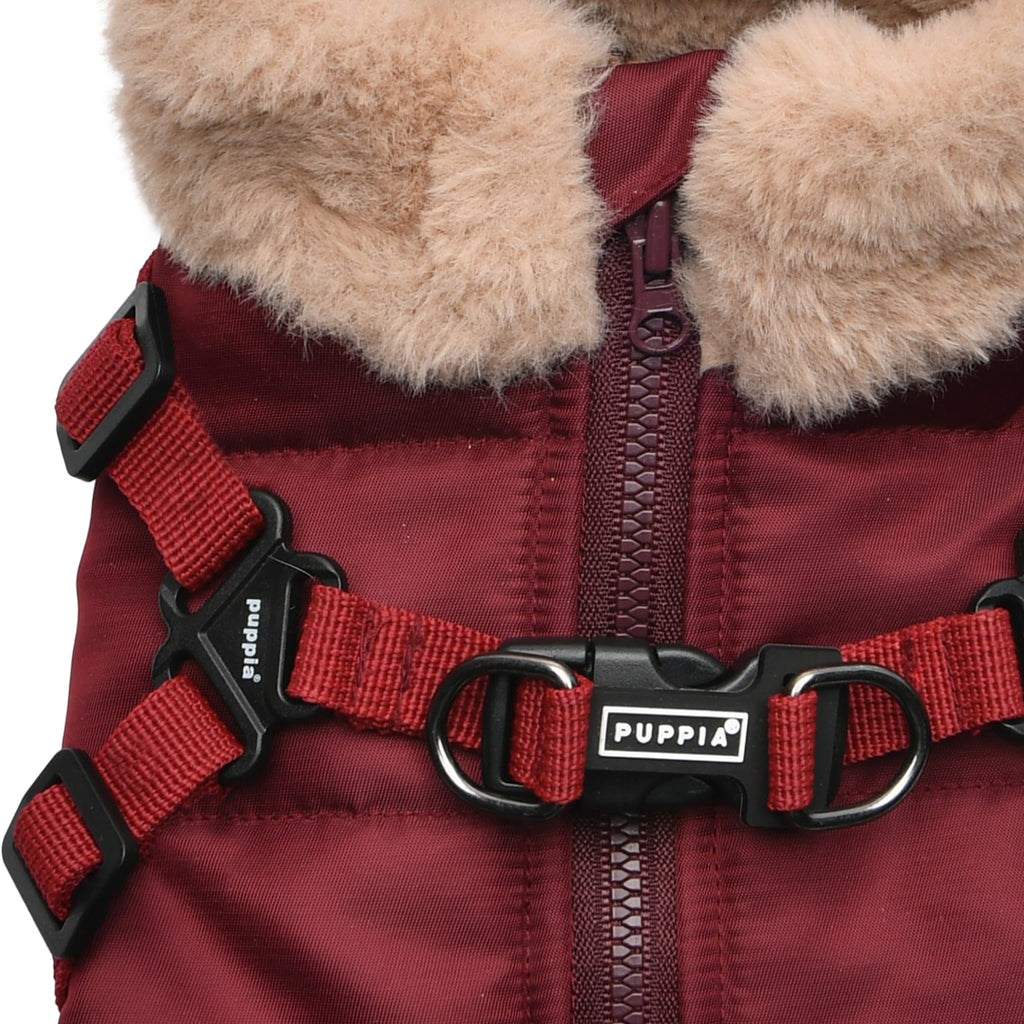 donovan harness coat - burgundy