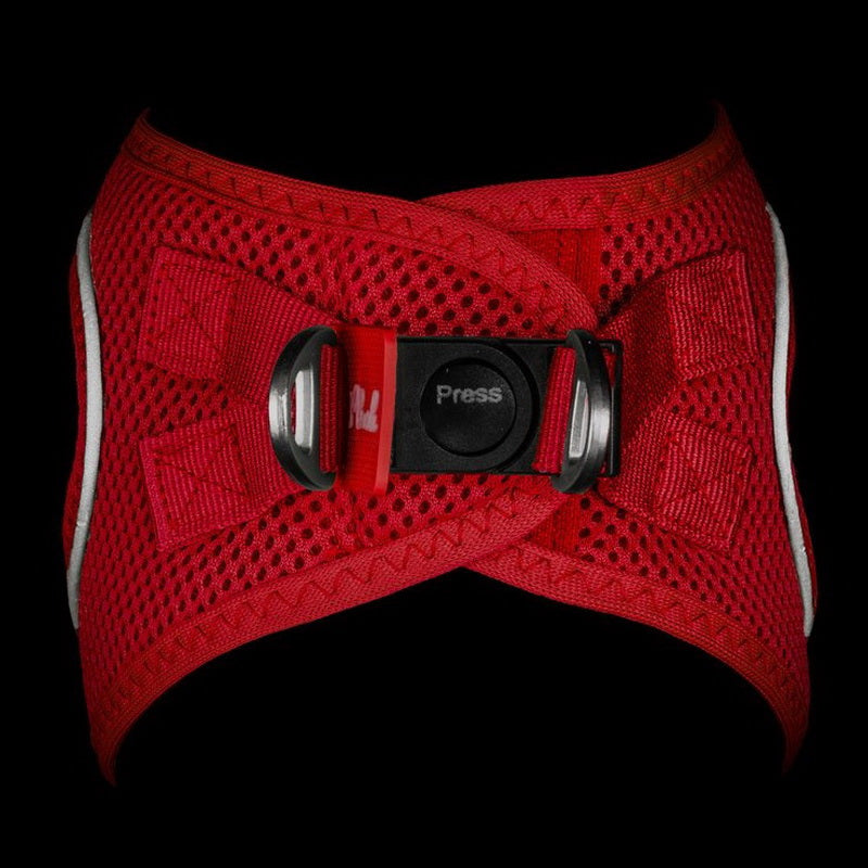 plush adjustable harness - red
