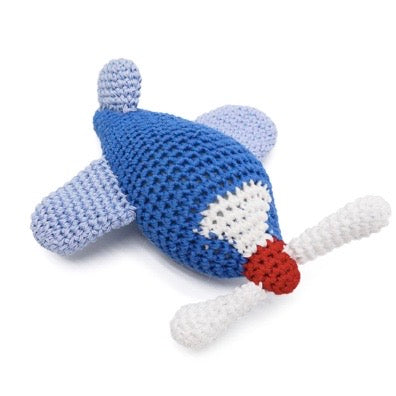 airplane crochet squeaker toy