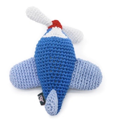 airplane crochet squeaker toy