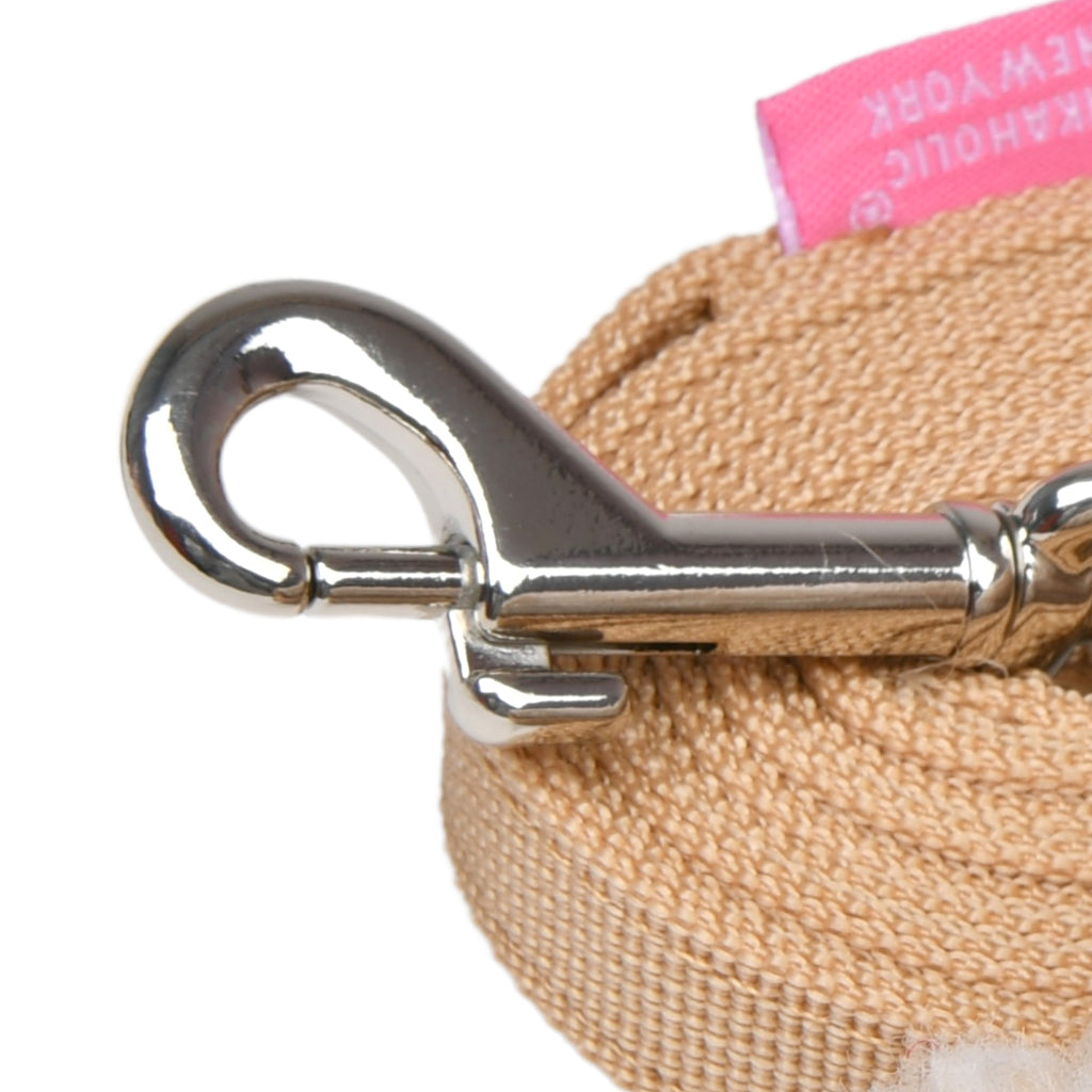 chyanne fluffy leash - beige