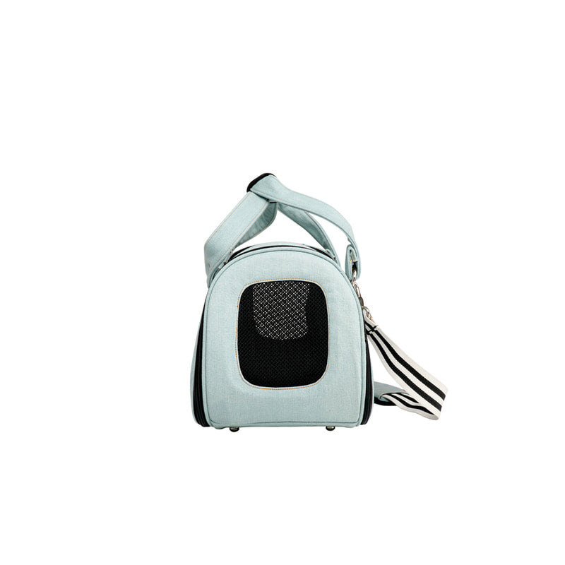 baby blue pet travel carrier