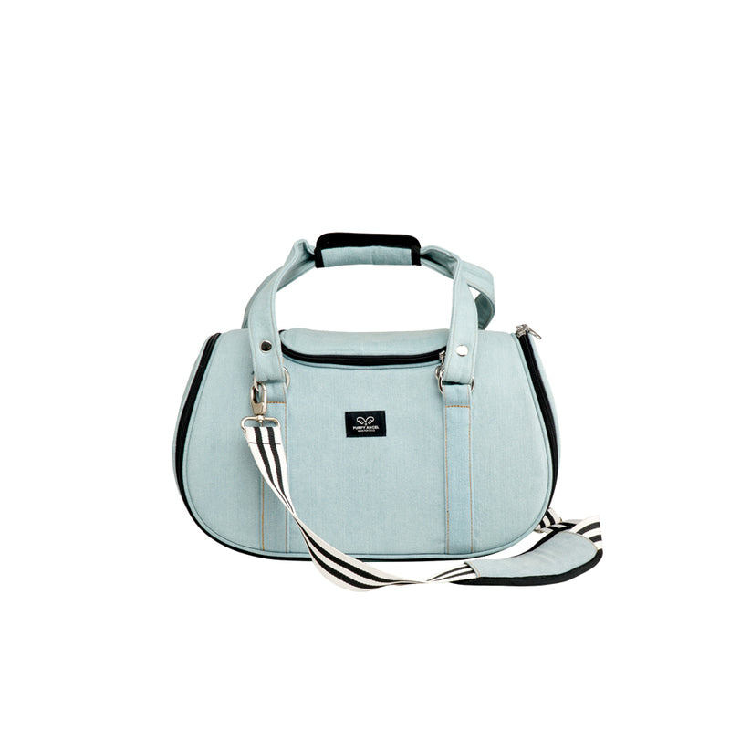 baby blue pet travel carrier