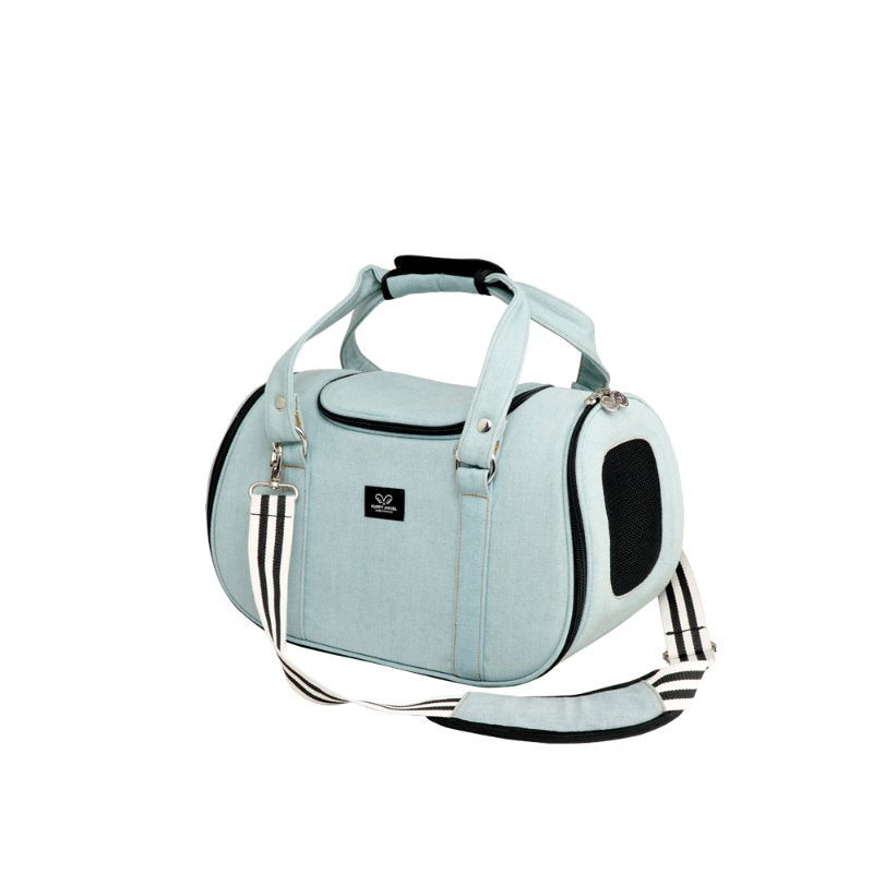 baby blue pet travel carrier