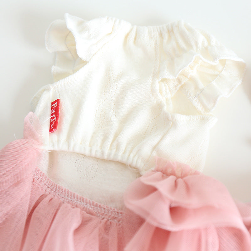 princess bow dress - pink