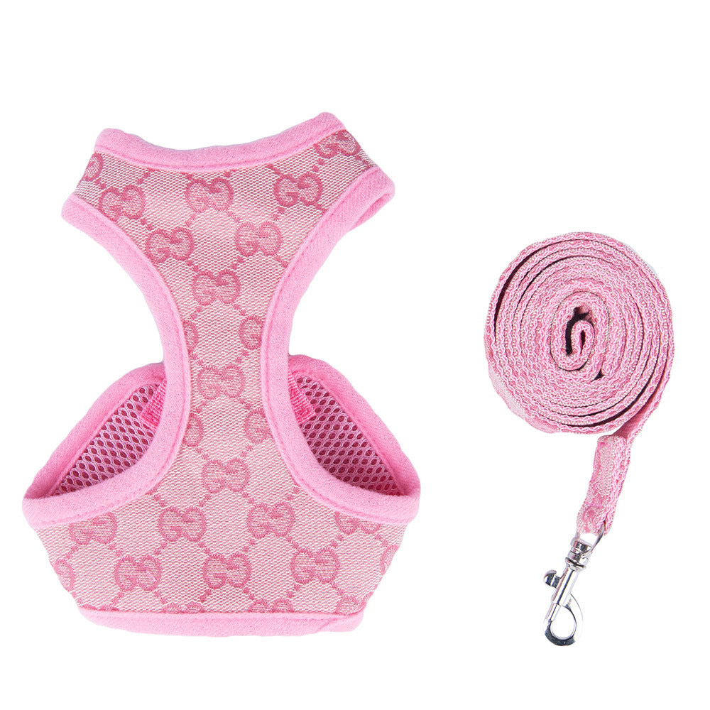 bella harness and leash set - pink