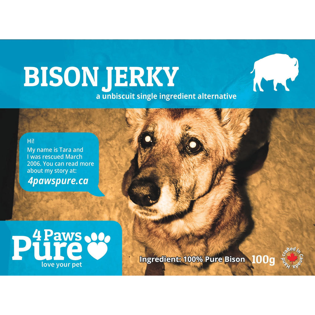 4 paws - bison jerky 50g