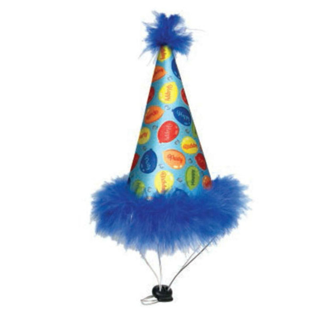 puppy party time hat - blue
