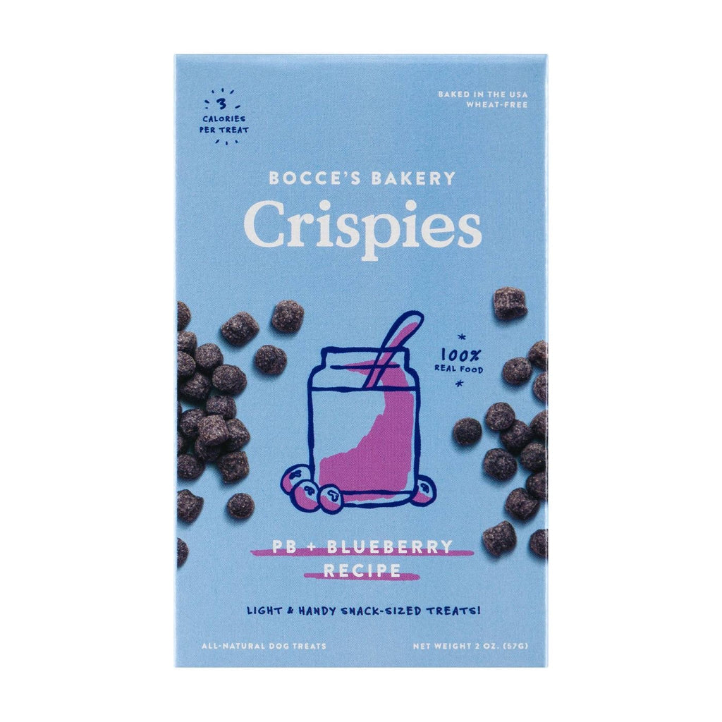 bocce's bakery - peanut butter blueberry crispies (10oz)