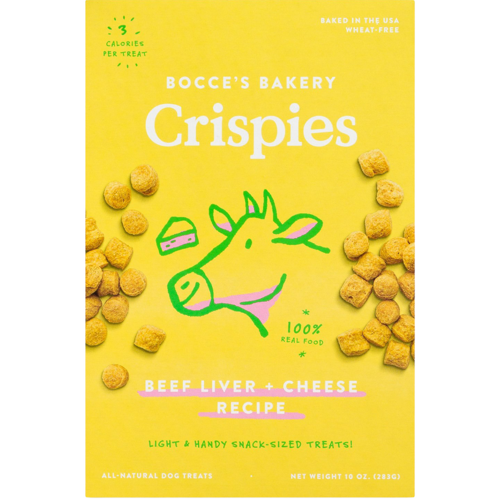 bocce's bakery - beef liver & cheese crispies (10 oz)