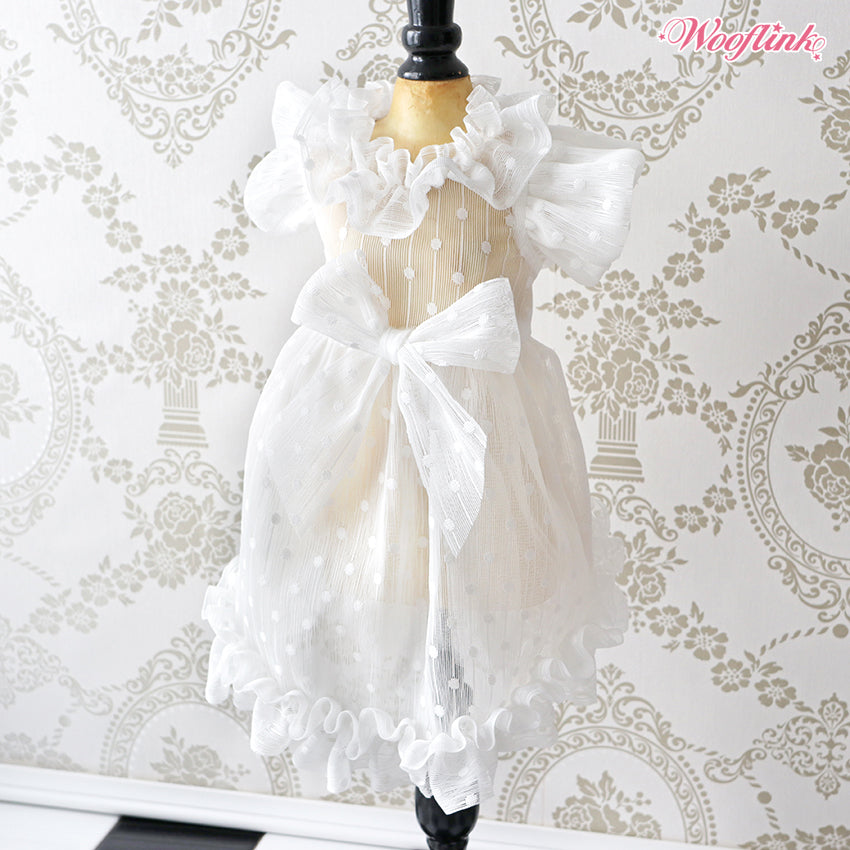 bridesmaid dog dress - white
