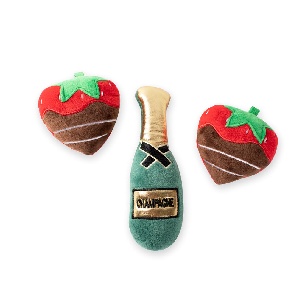 champs and strawberries 3 piece toy set