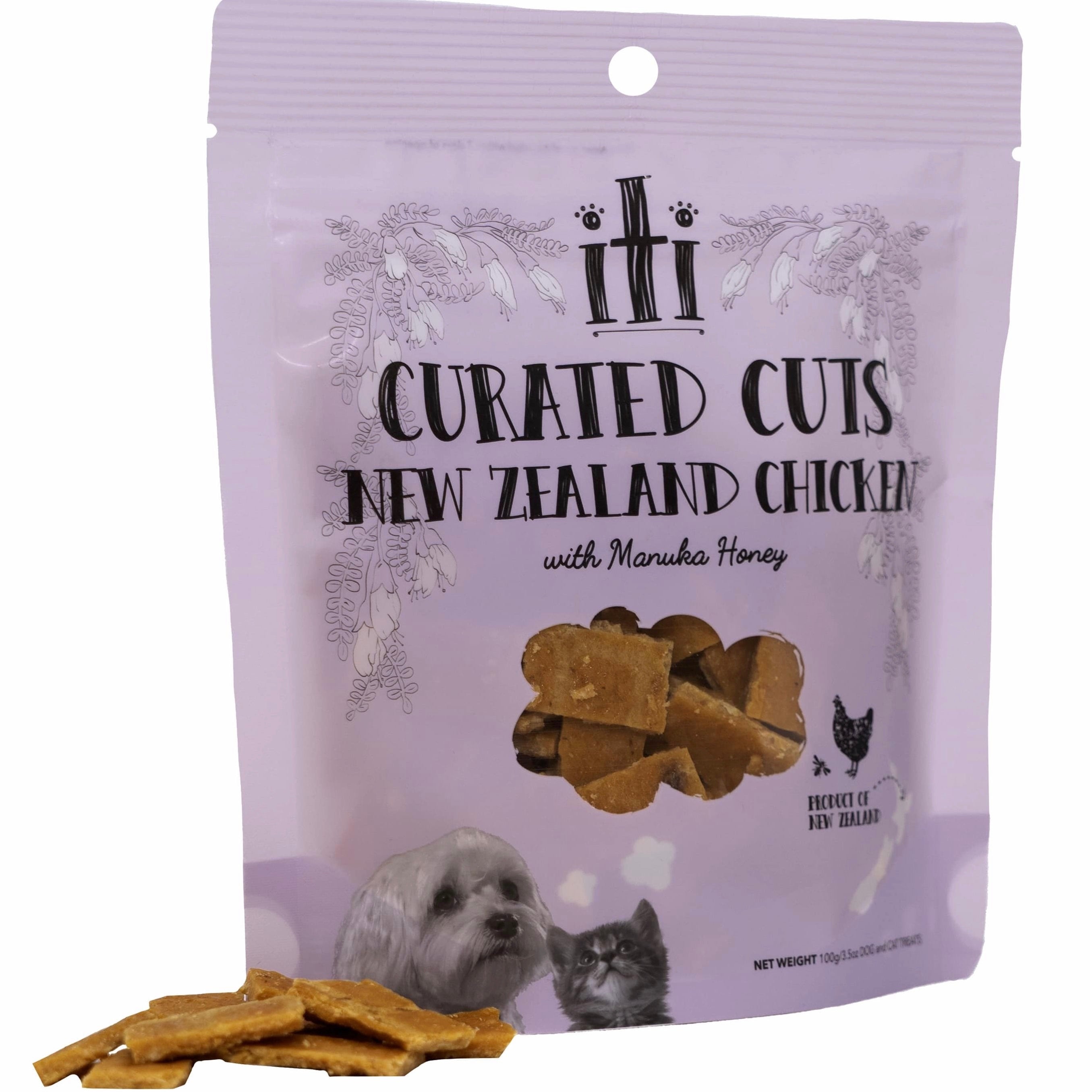 iti biti dog treats chicken with manuka honey 100g