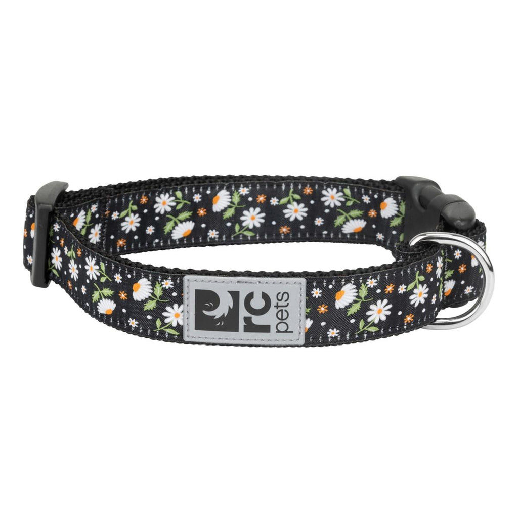 nylon clip collar - daisies